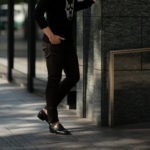 ISAMU KATAYAMA BACKLASH (イサムカタヤマ バックラッシュ) French Deerskin Stretch Leather Pants (フレンチ ディアスキン ストレッチ パンツ) ディアスキン ストレッチ レザー スキニーパンツ BLACK (ブラック) MADE IN JAPAN (日本製) 2020 秋冬 【Special Model】【Alto e Diritto別注】【ご予約受付中】のイメージ