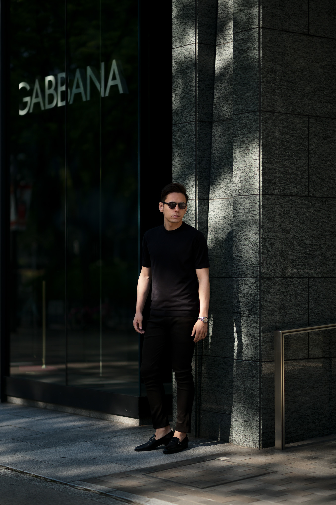 JOHN SMEDLEY(ジョンスメドレー) LORCA (ロルカ) SEA ISLAND COTTON (シーアイランドコットン) コットンニット Tシャツ BLACK (ブラック) Made in England (イギリス製) 2020 春夏新作 愛知 名古屋 altoediritto アルトエデリット