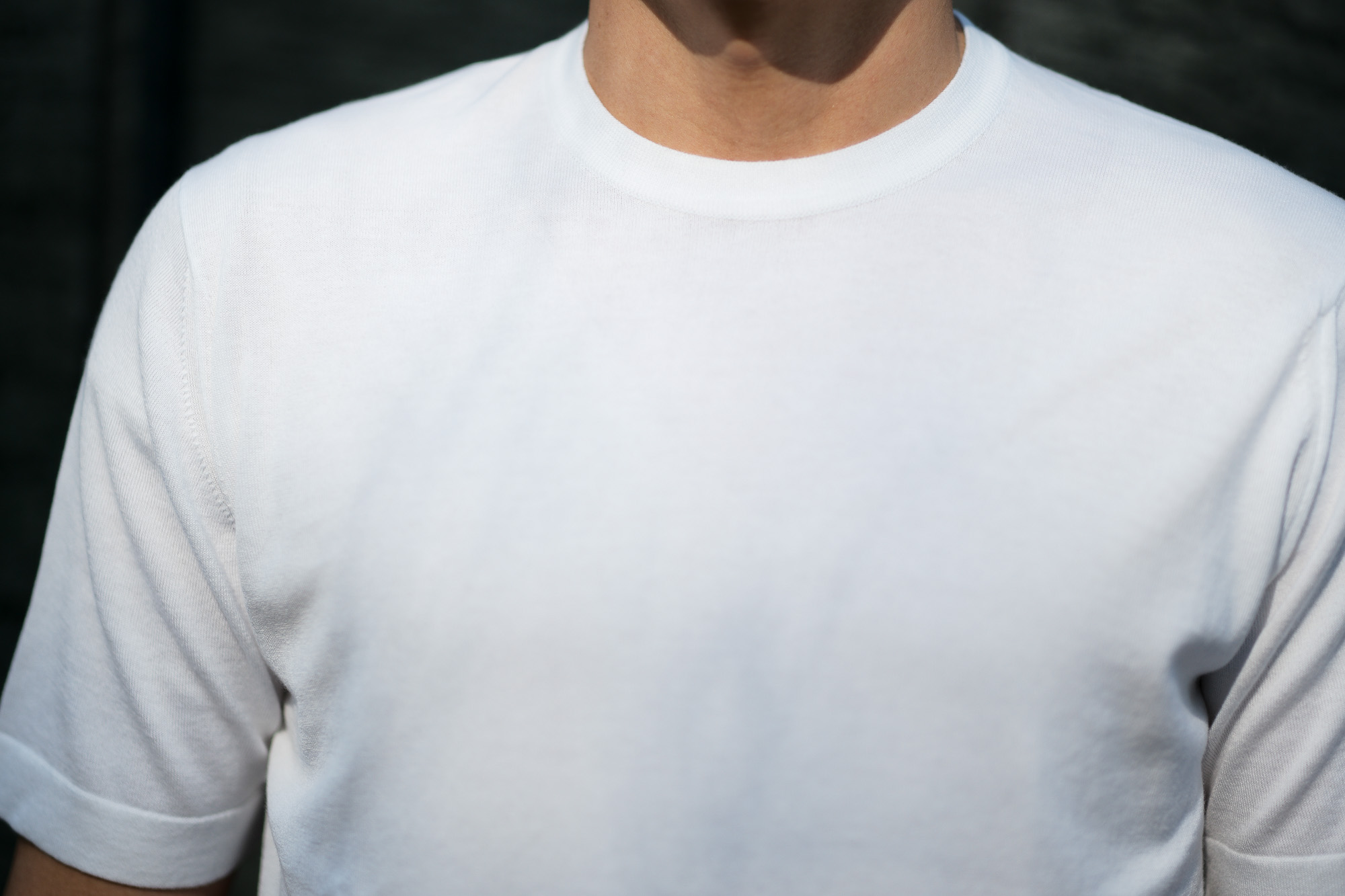 JOHN SMEDLEY(ジョンスメドレー) LORCA (ロルカ) SEA ISLAND COTTON (シーアイランドコットン) コットンニット Tシャツ WHITE (ホワイト) Made in England (イギリス製) 2020 春夏新作 愛知 名古屋 altoediritto アルトエデリット
