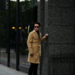 LUCA GRASSIA (ルカ グラシア) Belted coat (ベルテッド コート) カシミアフラノ カシミア バルカラー ベルテッド コート BLACK (ブラック)  Made in italy (イタリア製) 2020 秋冬 【Special Model】【Alto e Diritto限定】【ご予約受付中】のイメージ
