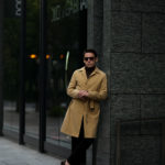 LUCA GRASSIA (ルカ グラシア) Belted coat (ベルテッド コート) カシミアフラノ カシミア バルカラー ベルテッド コート BLACK (ブラック)  Made in italy (イタリア製) 2020 秋冬 【Special Model】【Alto e Diritto限定】【ご予約受付中】のイメージ