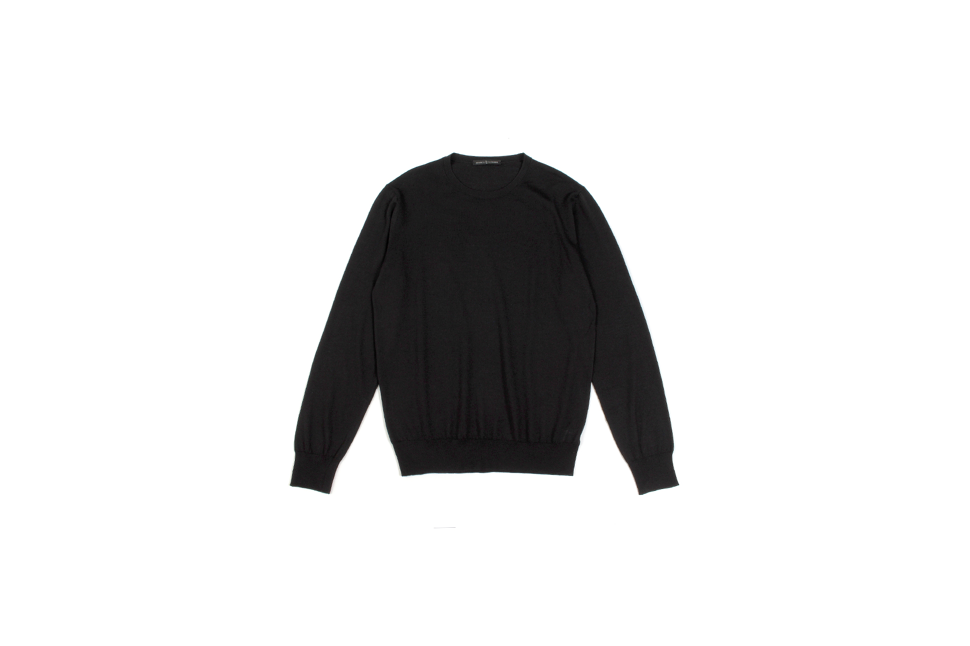 MANRICO CASHMERE (マンリコ カシミア) Silk Cashmere Wool Crew Neck Sweater (シルクカシミアウール クルーネック セーター) ハイゲージ シルクカシミアウール ニット セーター BLACK (ブラック) made in italy (イタリア製) 2020 秋冬 【ご予約受付中】愛知 名古屋 altoediritto アルトエデリット manricocashmere マンリコカシミア