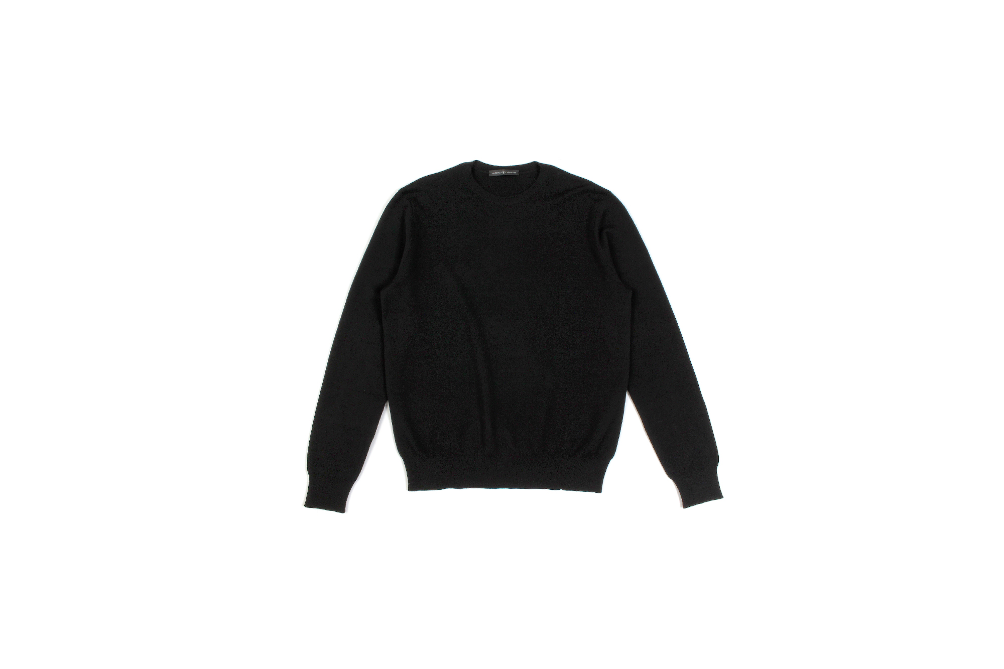 MANRICO CASHMERE (マンリコ カシミア) Super Cashmere Crew Neck Sweater (スーパーカシミア クルーネック セーター) ハイゲージ アラシャンカシミヤニット セーター BLACK (ブラック) made in italy (イタリア製) 2020 秋冬 【ご予約受付中】愛知 名古屋 altoediritto アルトエデリット manricocashmere マンリコカシミア