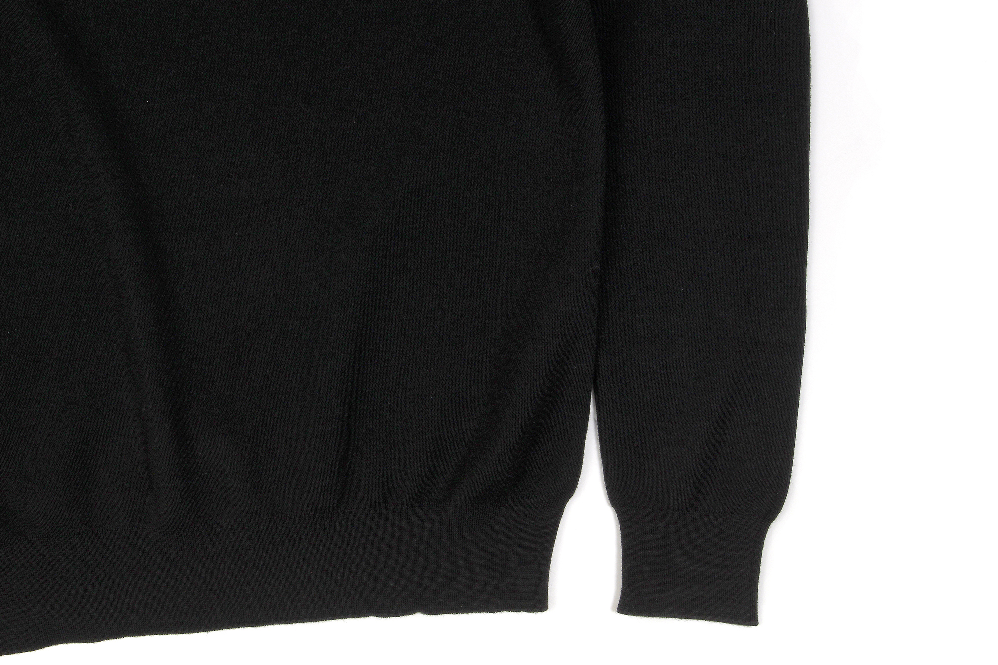 MANRICO CASHMERE (マンリコ カシミア) Super Cashmere Crew Neck Sweater (スーパーカシミア クルーネック セーター) ハイゲージ アラシャンカシミヤニット セーター BLACK (ブラック) made in italy (イタリア製) 2020 秋冬 【ご予約受付中】愛知 名古屋 altoediritto アルトエデリット manricocashmere マンリコカシミア