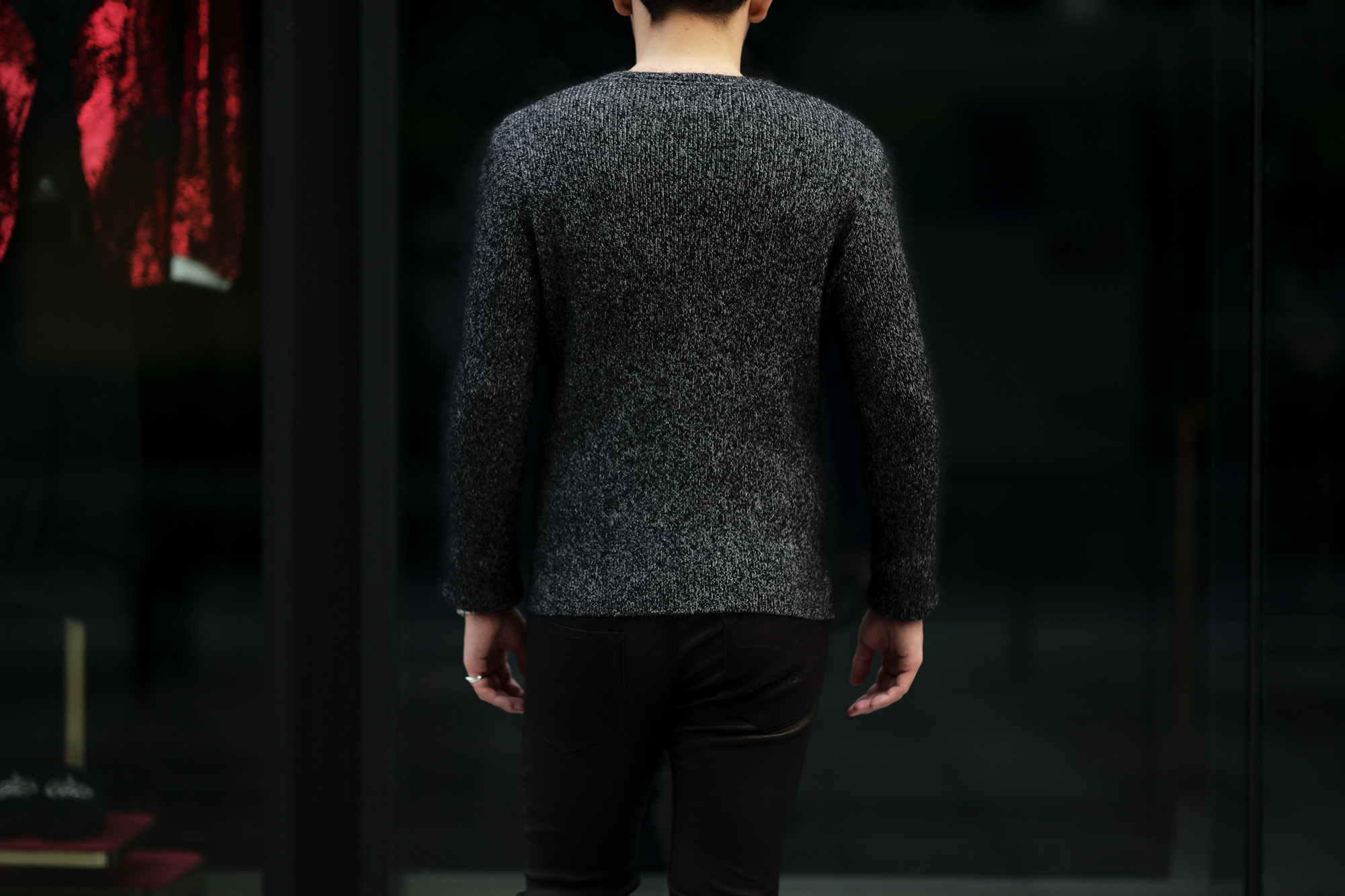 RIVORA (リヴォラ) Cashmere Mohair Silk Round Neck (ラウンドネック セーター) カシミア モヘア シルク ニット クルーネックセーター BLACK (ブラック・010) MADE IN JAPAN (日本製) 2020秋冬 【ご予約受付中】愛知 名古屋 altoediritto アルトエデリット カシミヤ モヘア シルク クルーネック タートルネック 栗生田弓 YUMIAOTA altoediritto アルトエデリット ニット