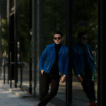 SILENCE(サイレンス) Double Riders Jacket (ダブルライダース ジャケット) Goat Suede Leather (ゴートスエード レザー) ダブルライダース ジャケット COBALTO (ブルー) Made in italy (イタリア製) 2020 秋冬 【Alto e Diritto限定モデル】【ご予約受付中】のイメージ