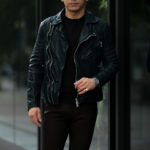 ISAMU KATAYAMA BACKLASH (イサムカタヤマ バックラッシュ) ITALY SHOULDER GARMENT DYED DOUBLE RIDERS No.AL1498-10 (イタリー ショルダー ガーメントダイ ダブルライダース) レザー ダブル ライダース ジャケット NIGHT EMERALD (ナイトエメラルド) MADE IN JAPAN (日本製) 2020 秋冬 【Special Color】【Alto e Diritto別注】【ご予約受付中】のイメージ