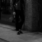 cuervo bopoha (クエルボ ヴァローナ) Satisfaction Leather Collection (サティスファクション レザー コレクション) FLOYD (フロイド) Ostrich Leather (オーストリッチレザー) レザードローストリングバック 巾着 BLACK (ブラック) Made in Japan (日本製) 2020秋冬【Special Model】のイメージ