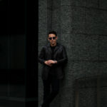 cuervo bopoha (クエルボ ヴァローナ) Satisfaction Leather Collection (サティスファクション レザー コレクション) Vincent (ヴィンセント) BUFFALO LEATHER (バッファロー レザー) レザー Pコート BLACK (ブラック) MADE IN JAPAN (日本製) 2020 秋冬 【ご予約受付中】のイメージ