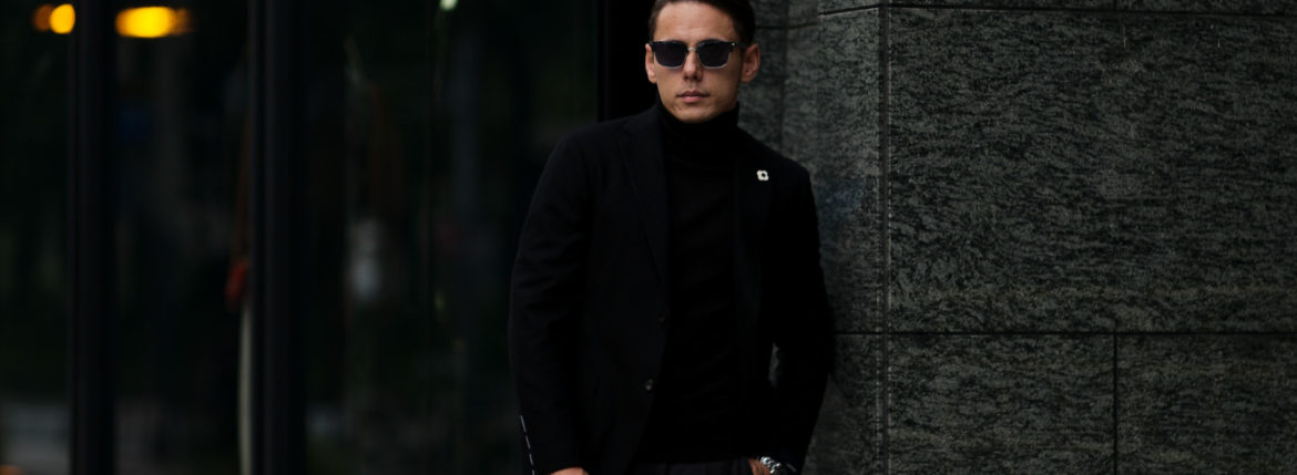 LARDINI ラルディーニ EASY WEAR イージーウエア Cashmere Jacket カシミア ジャケット BLACK ブラック・999 Made in italy イタリア製)2020秋冬新作 愛知 名古屋 altoediritto アルトエデリットカシミヤジャケット