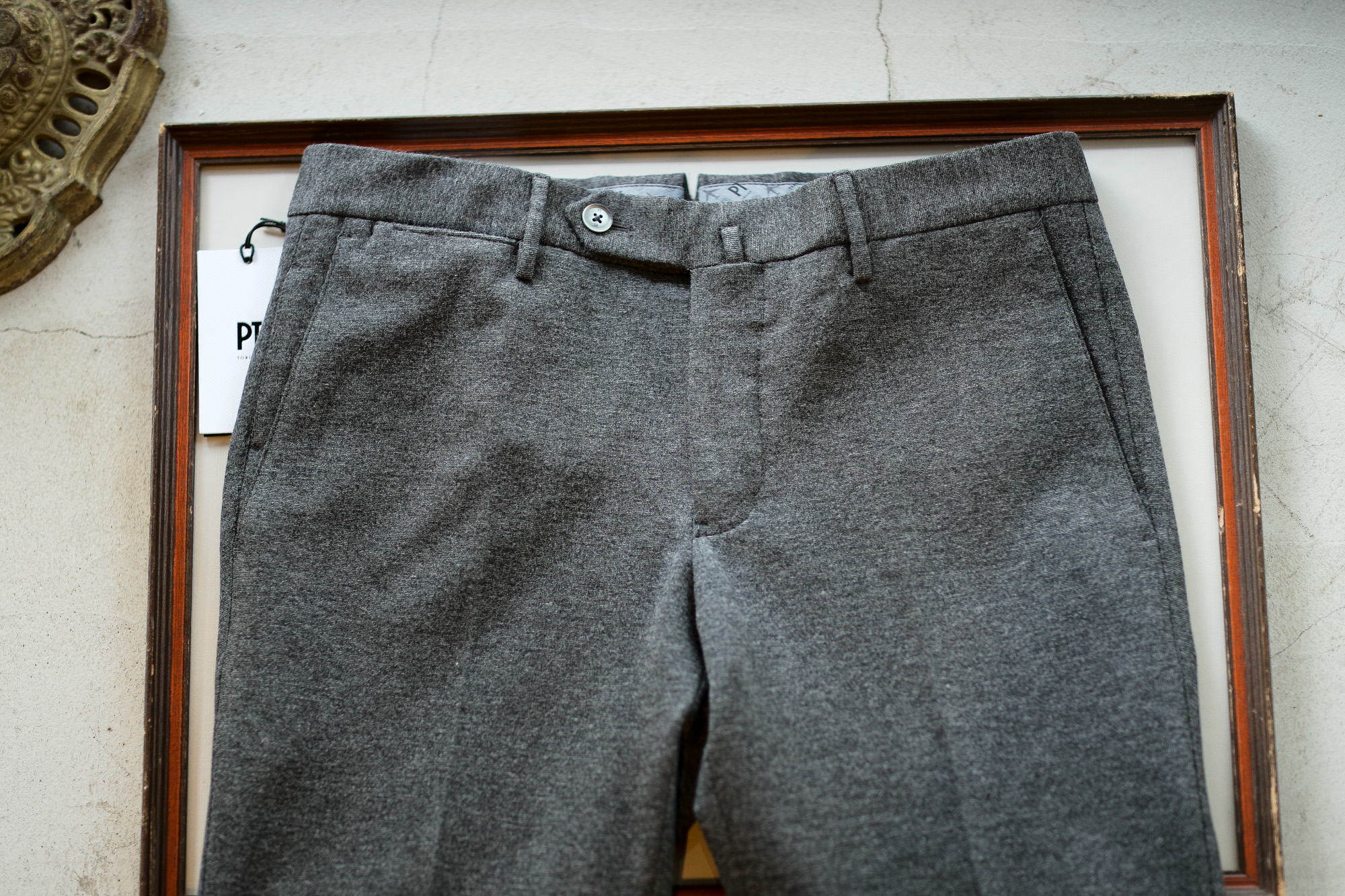 PT TORINO (ピーティートリノ) TRAVELLER (トラベラー) SUPER SLIM FIT (スーパースリムフィット) Stretch Techno Jersey ストレッチ テクノ ジャージ スラックス GREY (グレー・0230) 2020 秋冬新作 愛知 名古屋 altoediritto アルトエデリット グレスラ