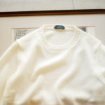 ZANONE(ザノーネ) Crew Neck Sweater (クルーネック セーター) VIRGIN WOOL 100% ミドルゲージ ウールニット セーター WHITE (ホワイト・Z3623) made in italy (イタリア製) 2020 秋冬 【ご予約受付中】のイメージ