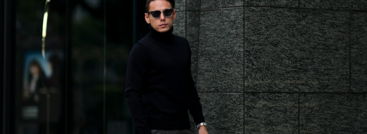 ZANONE(ザノーネ) Turtle Neck Sweater (タートルネックセーター) VIRGIN WOOL 100% ミドルゲージ ウールニット セーター NAVY (ネイビー・Z1375) made in italy (イタリア製) 2020 秋冬 【ご予約受付中】愛知 名古屋 altoediritto アルトエデリット タートル