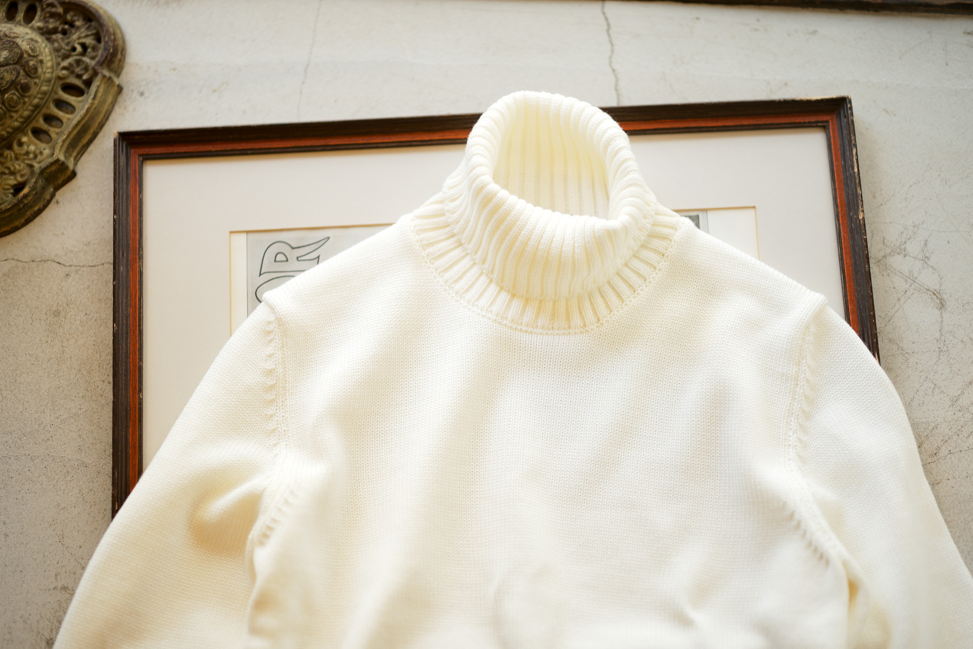 ZANONE(ザノーネ) Turtle Neck Sweater (タートルネックセーター) VIRGIN WOOL 100% ミドルゲージ ウールニット セーター WHITE (ホワイト・Z3623) made in italy (イタリア製) 2020 秋冬 【ご予約受付中】愛知 名古屋 altoediritto アルトエデリット タートル