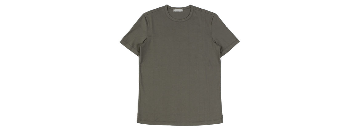 Girelli Bruni (ジレリブルーニ) Crew Neck T-shirt (クルーネック Tシャツ) GIZA 60/2 ギザコットン Tシャツ MILITARY (ミリタリー)　made in italy (イタリア製) 2020秋冬新作 【入荷しました】【フリー分発売開始】 girellibruni 愛知 名古屋 altoediritto アルトエデリット alto e diritto