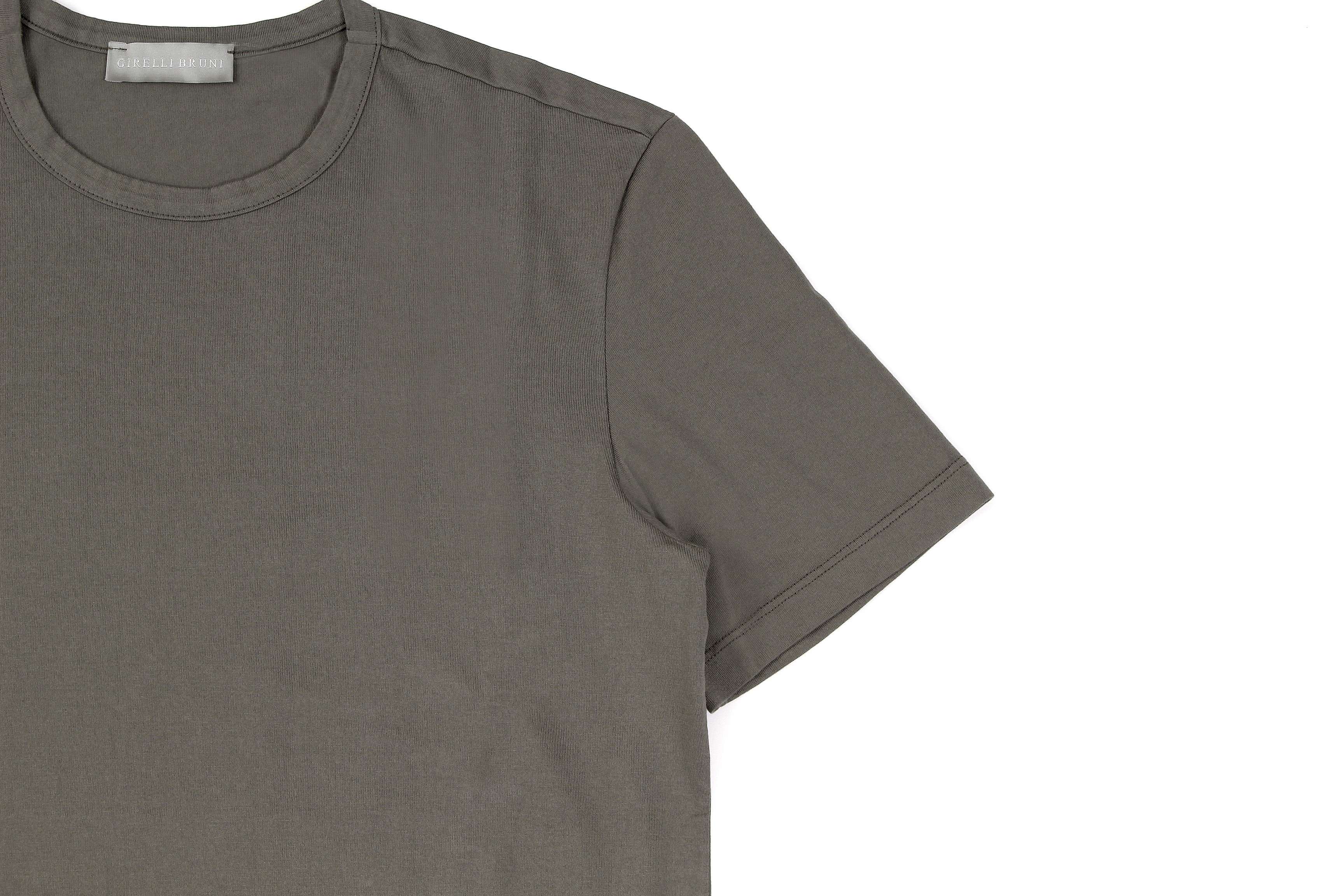 Girelli Bruni (ジレリブルーニ) Crew Neck T-shirt (クルーネック Tシャツ) GIZA 60/2 ギザコットン Tシャツ MILITARY (ミリタリー)　made in italy (イタリア製) 2020秋冬新作  【入荷しました】【フリー分発売開始】 girellibruni 愛知 名古屋 altoediritto アルトエデリット alto e diritto