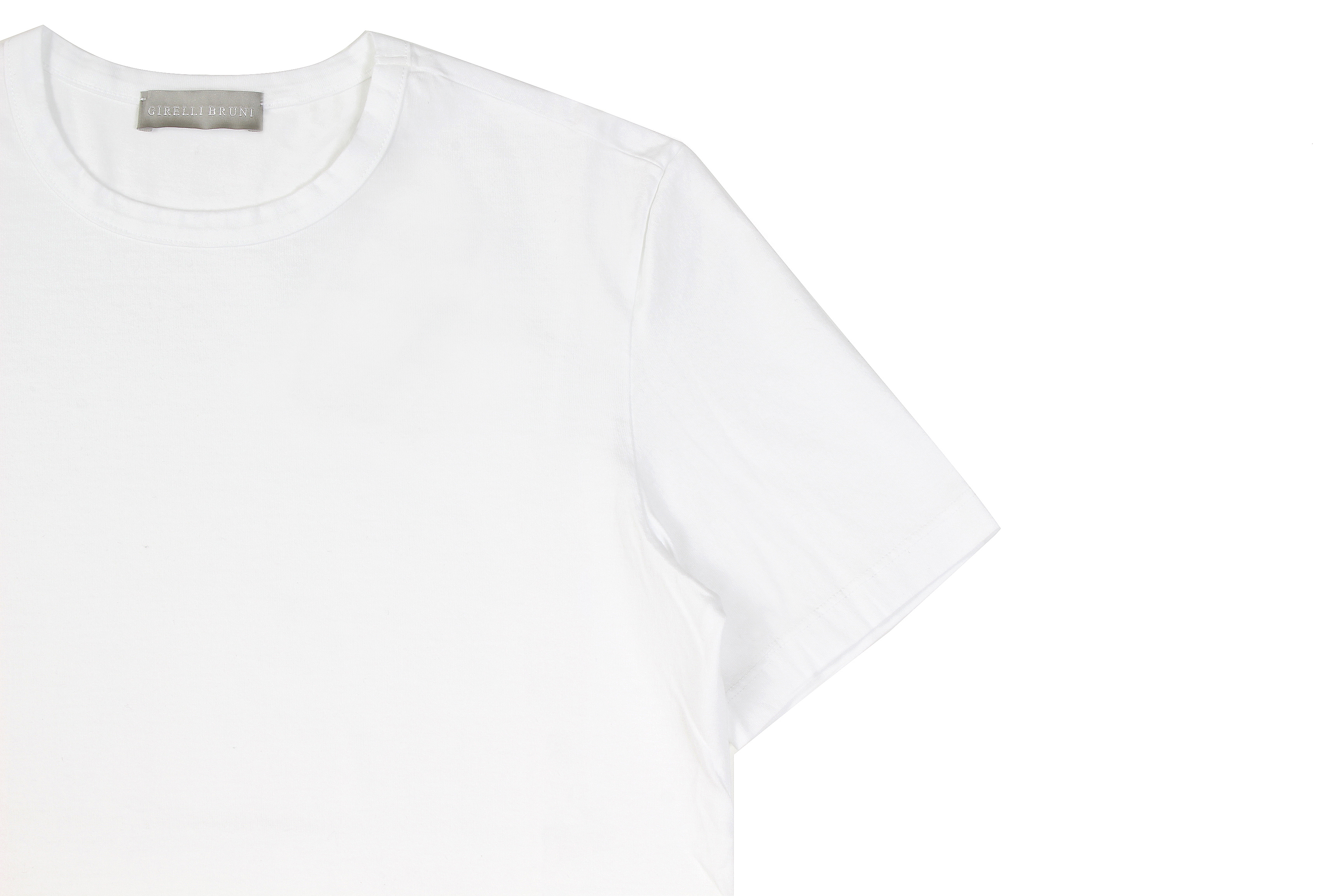 Girelli Bruni (ジレリブルーニ) Crew Neck T-shirt (クルーネック Tシャツ) GIZA 60/2 ギザコットン Tシャツ WHITE (ホワイト)　made in italy (イタリア製) 2020秋冬新作  【入荷しました】【フリー分発売開始】 girellibruni 愛知 名古屋 altoediritto アルトエデリット alto e diritto