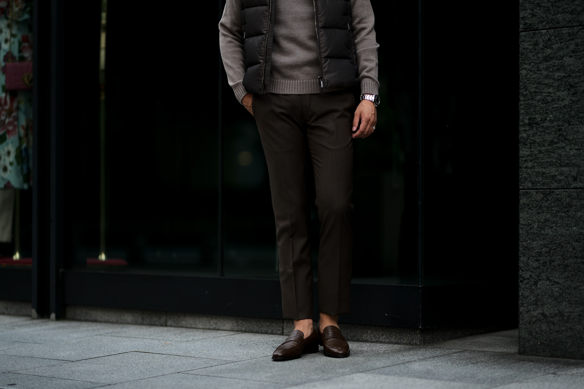 INCOTEX インコテックス N35 SLIM FIT SUPER 100’S WOOLLEN TWILL サージウール スラックス BROWN ブラウン・615 2020 秋冬 【ご予約受付中】愛知 名古屋 altoediritto アルトエデリット"