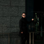 LUCA GRASSIA (ルカ グラシア) Belted coat (ベルテッド コート) カシミアフラノ カシミア バルカラー ベルテッド コート BLACK (ブラック) Made in italy (イタリア製) 2020 秋冬 【Special Model】【Alto e Diritto限定】【ご予約受付中】のイメージ