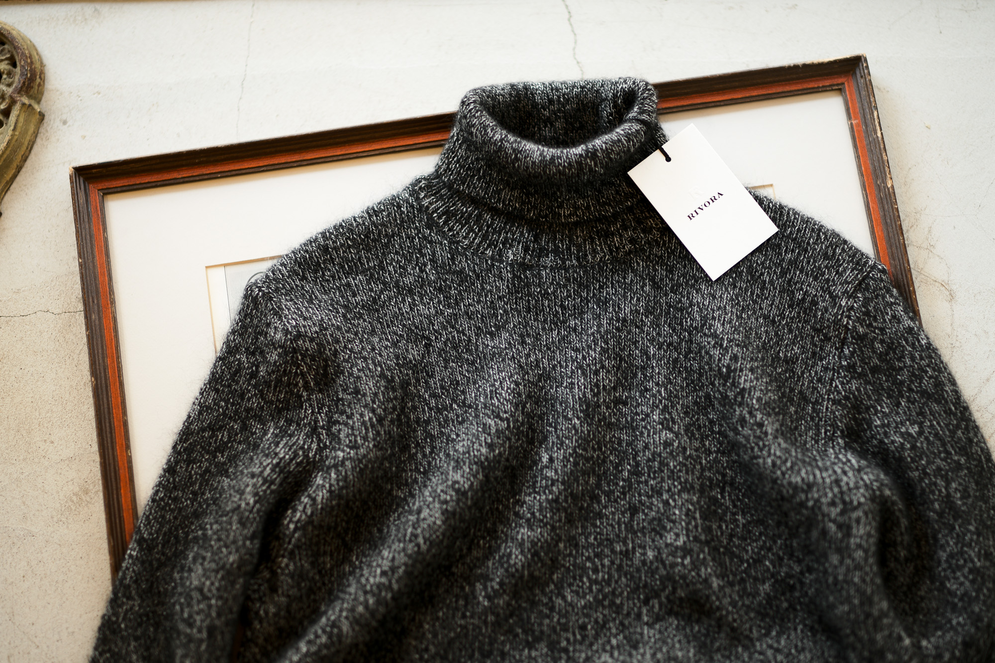 RIVORA (リヴォラ) Cashmere Mohair Silk High Neck (ハイネック セーター) カシミア モヘア シルク ニット タートルネックセーター BLACK (ブラック・010) MADE IN JAPAN (日本製) 2020秋冬新作 【入荷しました】【フリー分発売開始】愛知 名古屋 altoediritto アルトエデリット カシミヤ モヘア シルク クルーネック タートルネック 栗生田弓 YUMIAOTA altoediritto アルトエデリット ニット