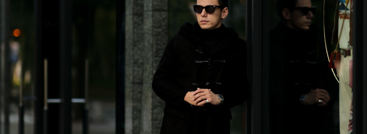 SILENCE(サイレンス) Mouton Duffle Coat D.F.MERINO SPAGNOLO (ミディアムヘアームートン) ムートン ダッフルコート NERO (ブラック) Made in italy (イタリア製) 2020 秋冬新作のイメージ