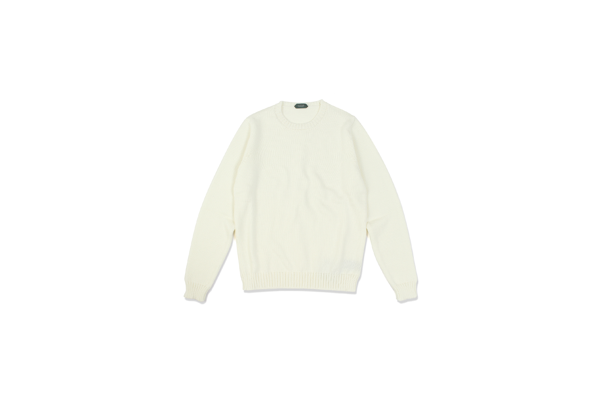 ZANONE(ザノーネ) Crew Neck Sweater (クルーネック セーター) VIRGIN WOOL 100% ミドルゲージ ウールニット セーター WHITE (ホワイト・Z3623) made in italy (イタリア製) 2020 秋冬 【ご予約受付中】愛知 名古屋 altoediritto アルトエデリット タートル