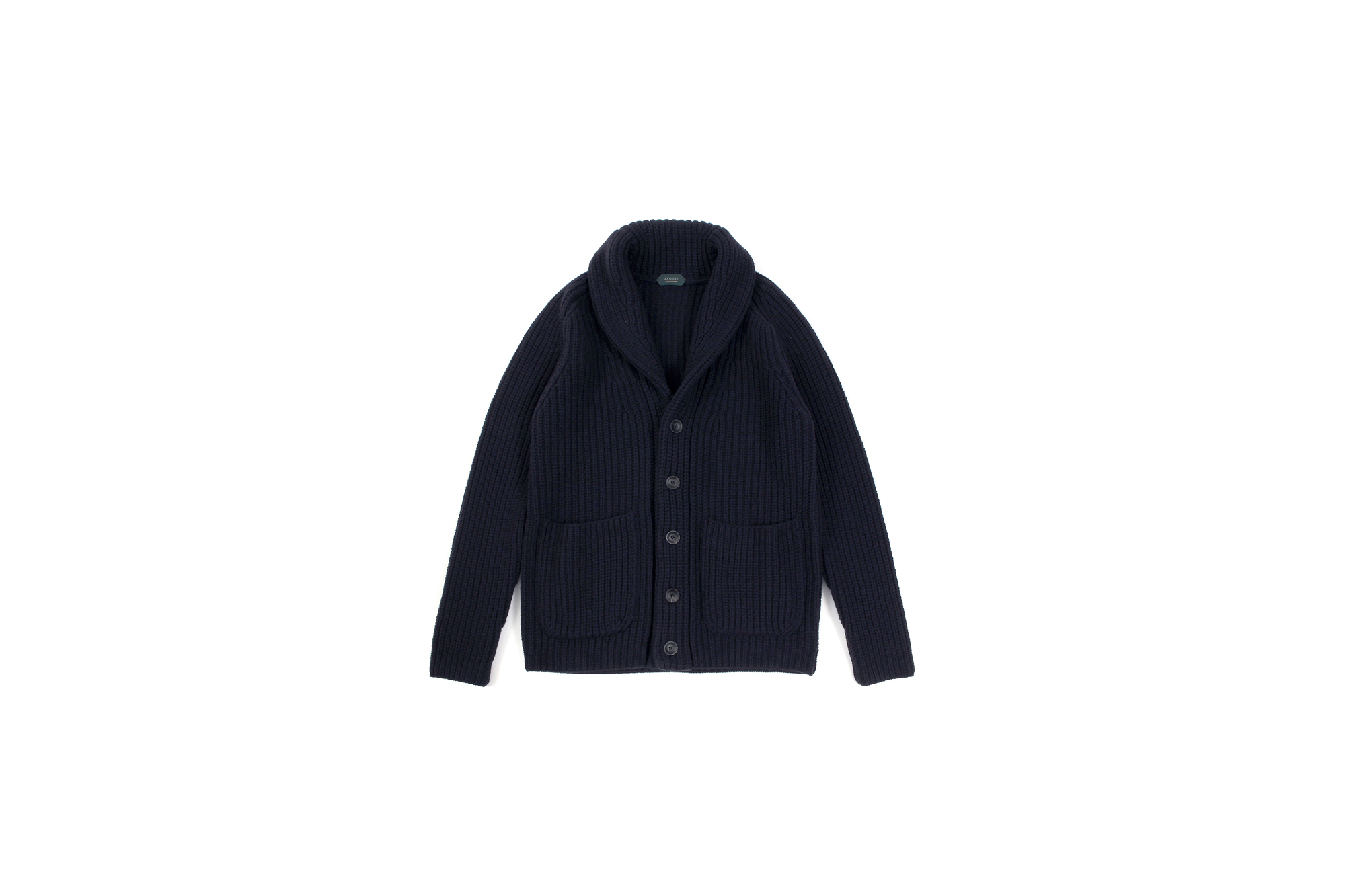 ZANONE (ザノーネ) Shawl Collar Cardigan (ショールカラー カーディガン) FISHERMAN'S RIB LIGHT FELT VIRGIN WOOL 100% 5ゲージ ウールニット カーディガン NAVY (ネイビー・Z1375) made in italy (イタリア製) 2020 秋冬 【ご予約受付中】愛知 名古屋　Alto e Diritto アルトエデリット ニットカーデ