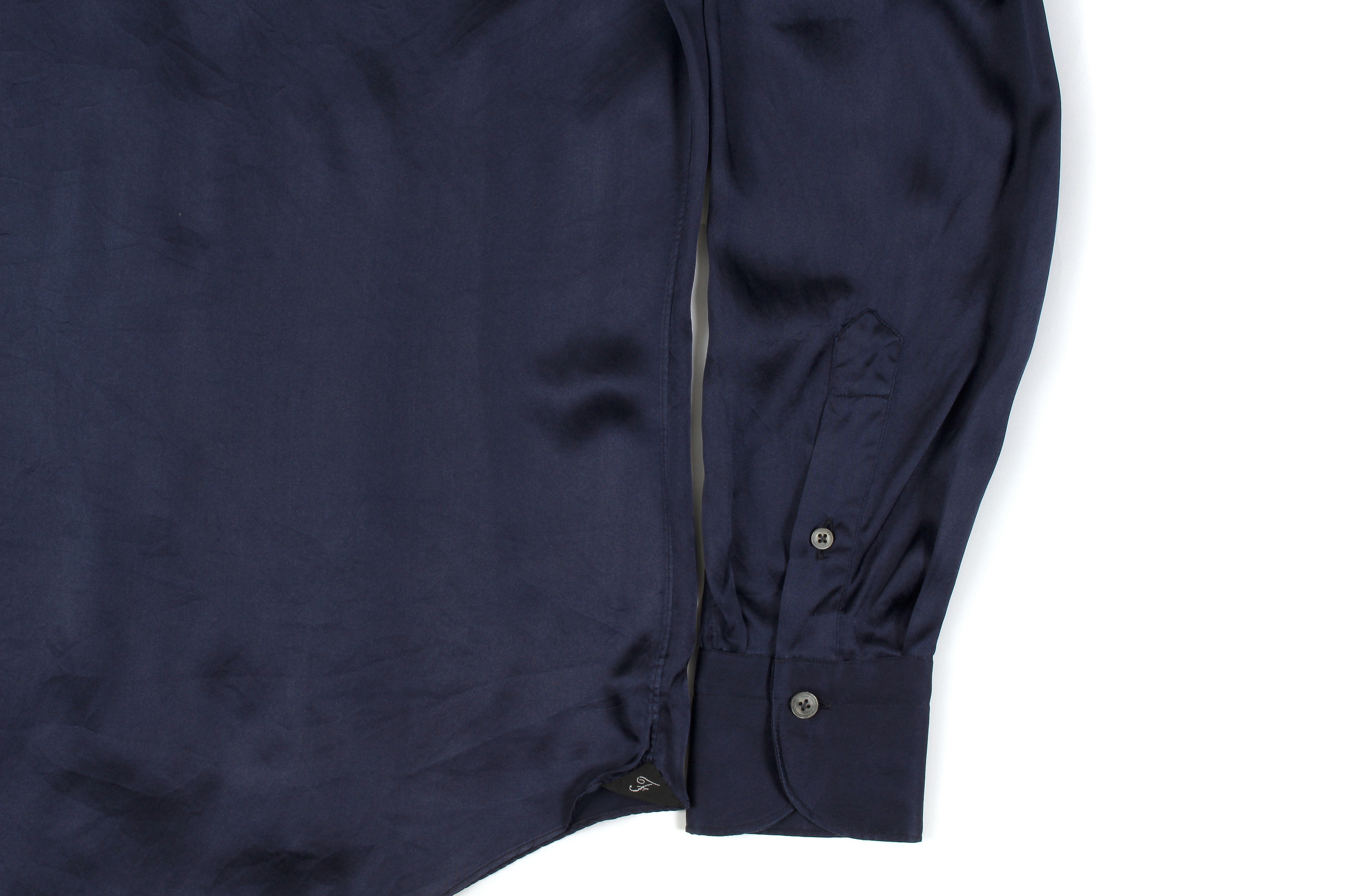 Finamore (フィナモレ) SEUL ITALIAN COLOR SILK SHIRTS シルク ワンピースカラー シャツ NAVY (ネイビー・5) made in italy (イタリア製) 2020 秋冬新作 シルクシャツ 愛知 名古屋 Alto e Diritto アルトエデリット altoediritto