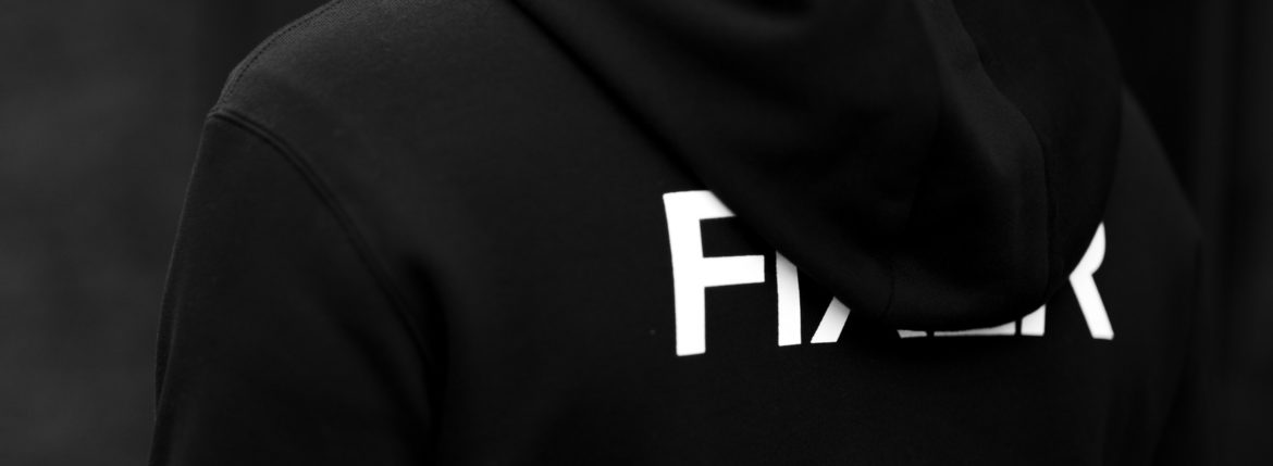 FIXER (フィクサー) FPK-02(エフピーケー02) Sweat Hoodie スウェットフーディー BLACK (ブラック) 【ご予約開始します】【2020.9.12(Sat)～2020.9.27(Sun)】愛知 名古屋 altoediritto アルトエデリット パーカー プリントロゴ ロゴプリント 肉厚 裏サーマル