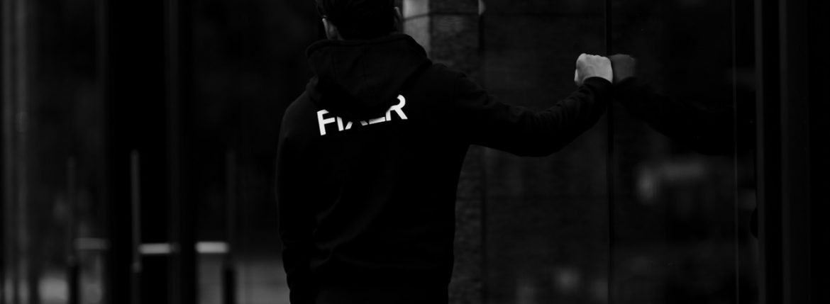 FIXER (フィクサー) FPK-02(エフピーケー02) Sweat Hoodie スウェットフーディー BLACK (ブラック) 2020 愛知 名古屋 altoediritto アルトエデリット パーカー プリントロゴ ロゴプリント 肉厚 裏サーマル