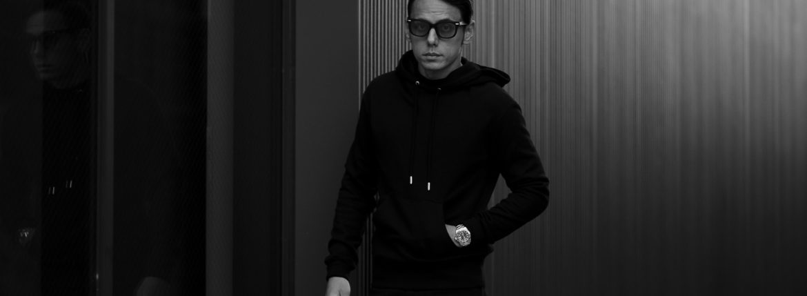 FIXER (フィクサー) FPK-02(エフピーケー02) Sweat Hoodie スウェットフーディー BLACK (ブラック) 【ご予約開始します】【2020.9.26(Sat)～2020.10.11(Sun)】愛知 名古屋 altoediritto アルトエデリット パーカー プリントロゴ ロゴプリント 肉厚 裏サーマル