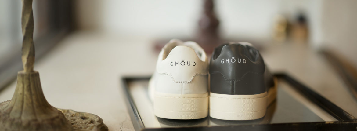 GHOUD(ゴード) LOB01 LOW MAN レザースニーカー BLACK/WHITE(ブラック/ホワイト),WHITE/WHITE(ホワイト/ホワイト) 2021 春夏 【ご予約開始】愛知 名古屋 Alto e Diritto アルトエデリット スニーカー シューズ フランス