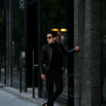 ISAMU KATAYAMA BACKLASH The Line (イサムカタヤマ バックラッシュ ザ・ライン) GUIDI CALF SINGLE RIDERS No.T-201 (グイディ カーフ シングルライダース) 925 STERLING SILVER (925 スターリングシルバー) レザー シングルライダース ジャケット BLACK (ブラック) MADE IN JAPAN (日本製) 2020 秋冬 【Special Model】愛知 名古屋 altoediritto アルトエデリット