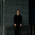 lucien pellat-finet(ルシアン ペラフィネ) Cashmere Crew Neck Sweater カシミア クルーネック セーター BLACK (ブラック) made in scotland (スコットランド製) 2020 秋冬新作のイメージ