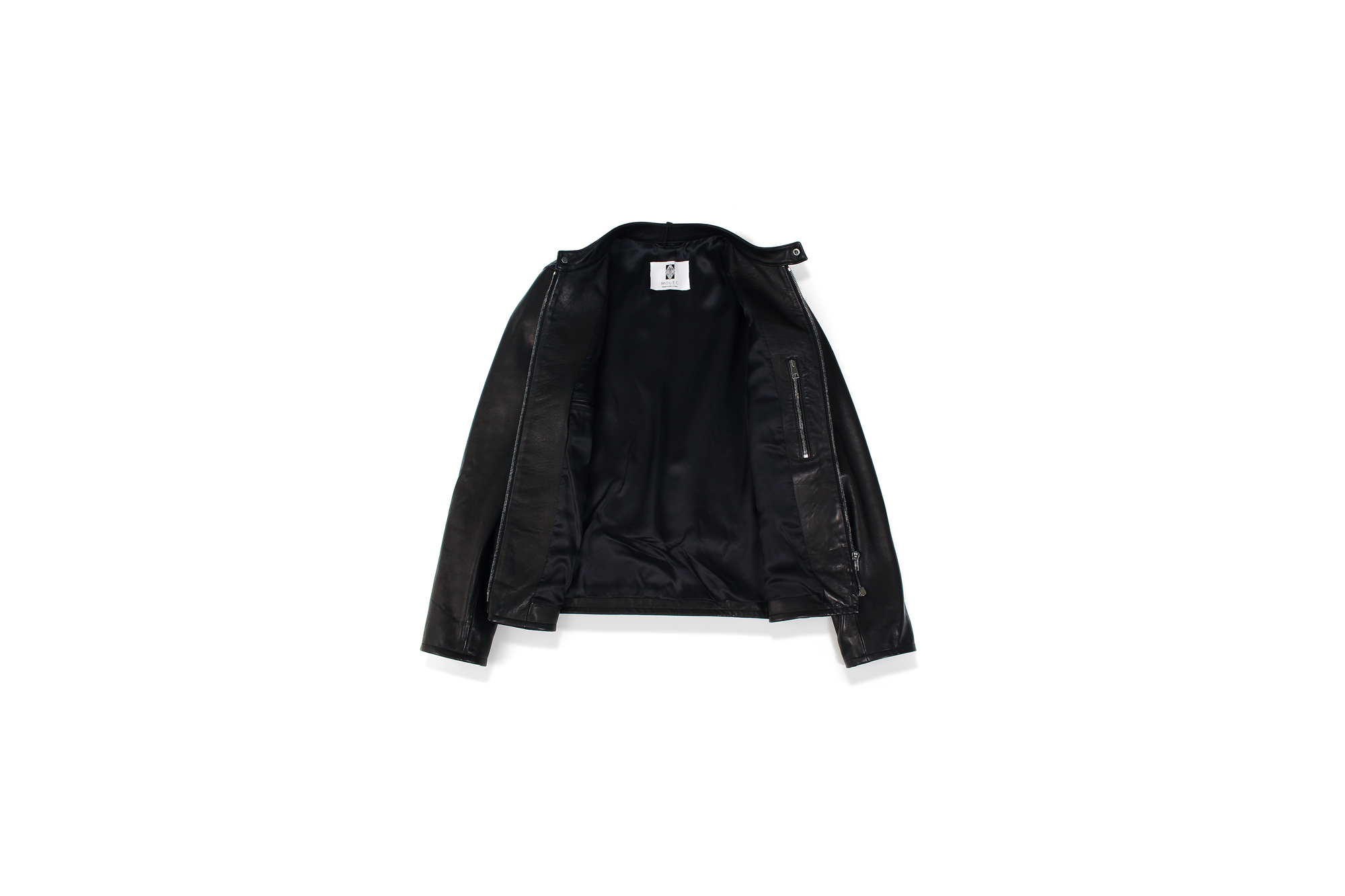 MOLEC (モレック) Single Leather Jacket (シングル レザージャケット) PLONGE Lambskin プロンジェラムレザー シングル ライダース ジャケット NERO (ブラック) Made in italy (イタリア製) 2020 秋冬新作 愛知 名古屋 Alto e Diritto アルトエデリット  ライダースジャケット