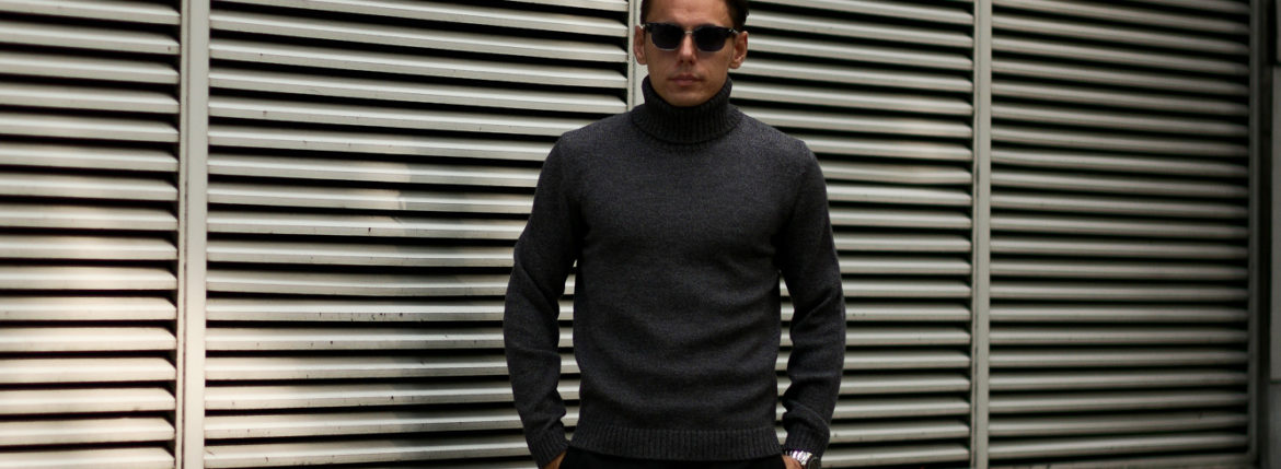 ZANONEザノーネ Turtle Neck Sweater タートルネックセーター VIRGIN WOOL 100% ミドルゲージ ウールニット セーター CHARCOAL GRAY チャコールグレー・Z2557 イタリア製 2020 秋冬 ご予約受付中 愛知 名古屋 altoediritto アルトエデリット タートル