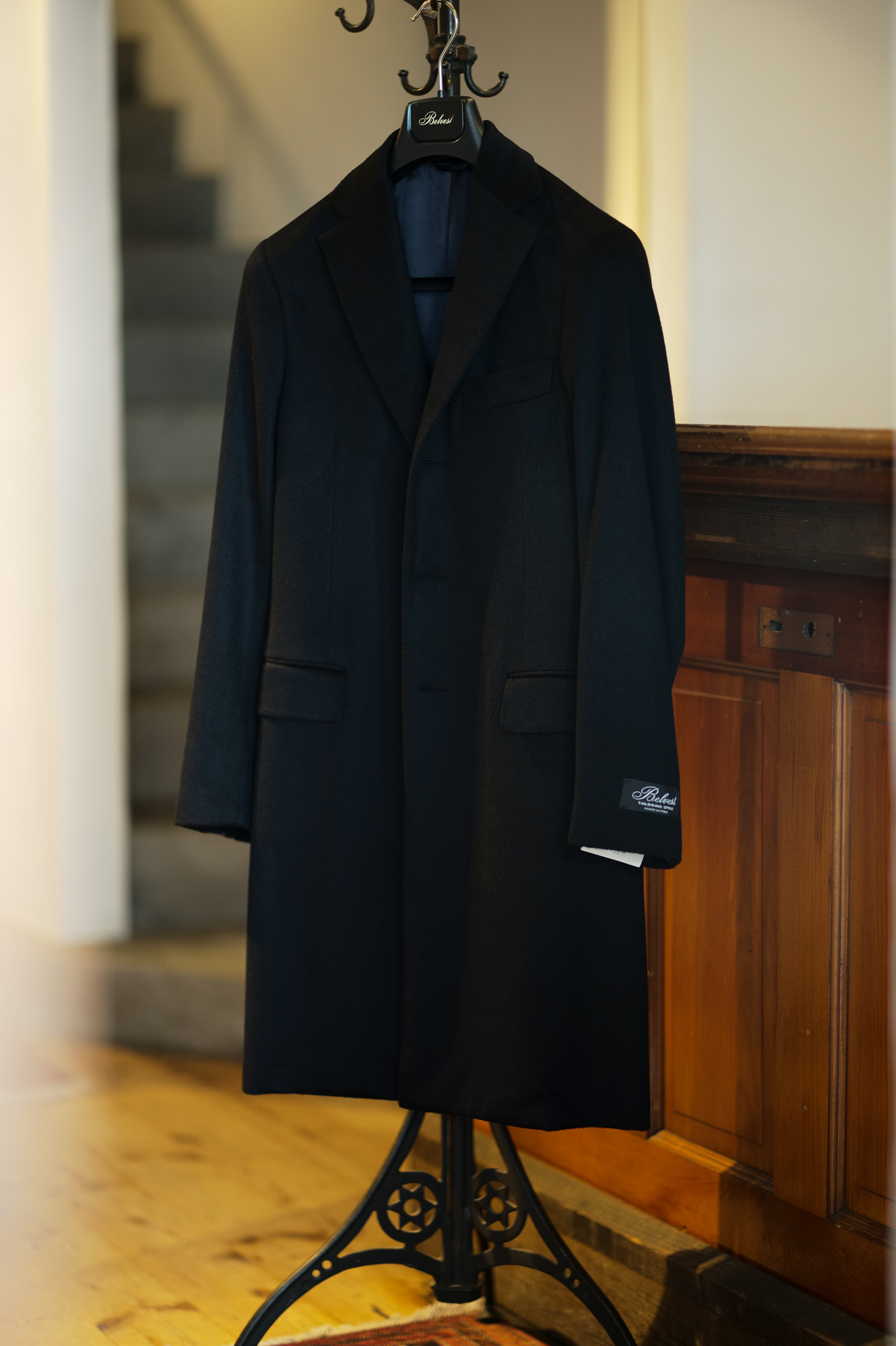 BELVEST (ベルベスト) Cashmere Chester coat カシミア シングルチェスターコート NAVY (ネイビー) Made in italy (イタリア製) 2020 秋冬新作 【Special Model】愛知 名古屋 Alto e Diritto アルトエデリット カシミヤコート カシミアコート