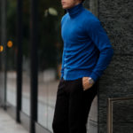 cuervo bopoha (クエルボ ヴァローナ) Sartoria Collection (サルトリア コレクション) John (ジョン) 12G WOOL (12ゲージウール) タートルネック セーター BLUE (ブルー) MADE IN JAPAN (日本製) 2020 秋冬新作 【Special Color】のイメージ