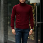 cuervo bopoha(クエルボ ヴァローナ)  Sartoria Collection (サルトリア コレクション) John (ジョン) 12G WOOL (12ゲージウール) タートルネック セーター BORDEAUX (ボルドー) MADE IN JAPAN (日本製) 2020 秋冬新作のイメージ
