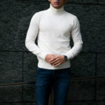 cuervo bopoha(クエルボ ヴァローナ) Sartoria Collection (サルトリア コレクション) John (ジョン) 12G WOOL (12ゲージウール) タートルネック セーター WHITE (ホワイト) MADE IN JAPAN (日本製) 2020 秋冬新作のイメージ