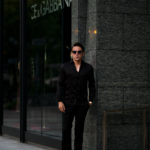 Finamore (フィナモレ) SEUL ITALIAN COLOR SILK SHIRTS シルク ワンピースカラー シャツ BLACK (ブラック・7) made in italy (イタリア製) 2020 秋冬新作のイメージ