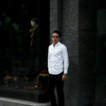 Finamore (フィナモレ) SEUL ITALIAN COLOR STRETCH COTTON SHIRTS ストレッチコットン ワンピースカラー シャツ WHITE (ホワイト・01) made in italy (イタリア製) 2020 秋冬新作 【入荷しました】【フリー分発売開始】のイメージ