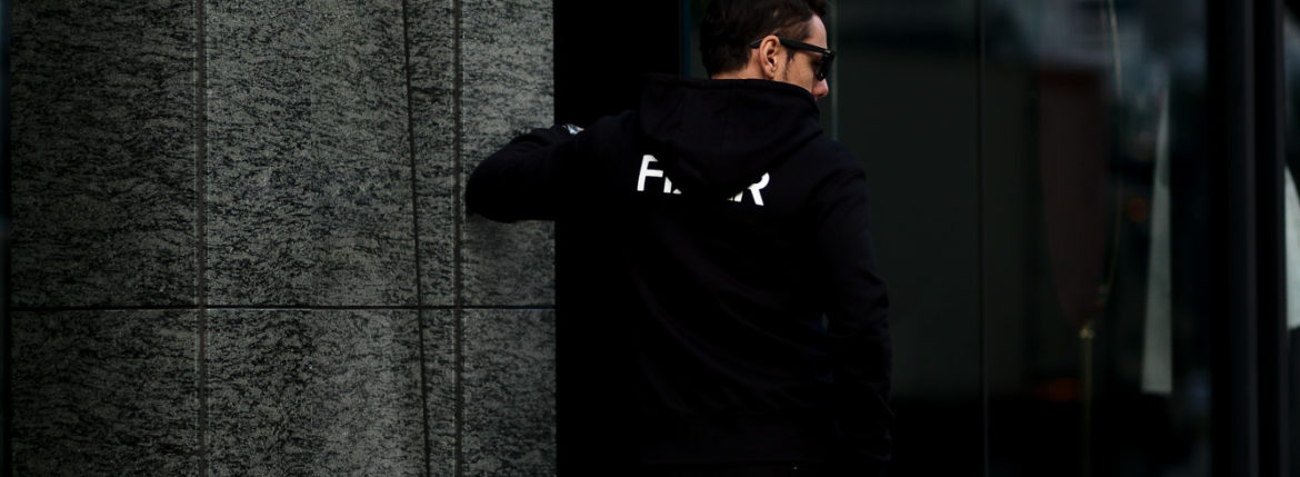 FIXER (フィクサー) FPK-02(エフピーケー02) Sweat Hoodie スウェットフーディー BLACK (ブラック) 愛知 名古屋 altoediritto アルトエデリット パーカー プリントロゴ ロゴプリント 肉厚 裏サーマル 2rd coming soon