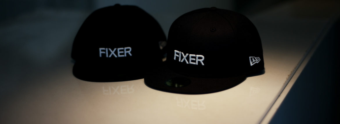 FIXER × NEW ERA (フィクサー × ニューエラ) 59FIFTY®　FNE-01 ベースボールキャップ BLACK × WHITE (ブラック × ホワイト) 【Special Special Special Model】【ご予約開始】【2020.9.26(Sat)～2020.10.11(Sun)】愛知 名古屋 Alto e Diritto アルトエデリット 帽子 キャップ Wネーム スペシャルコラボ