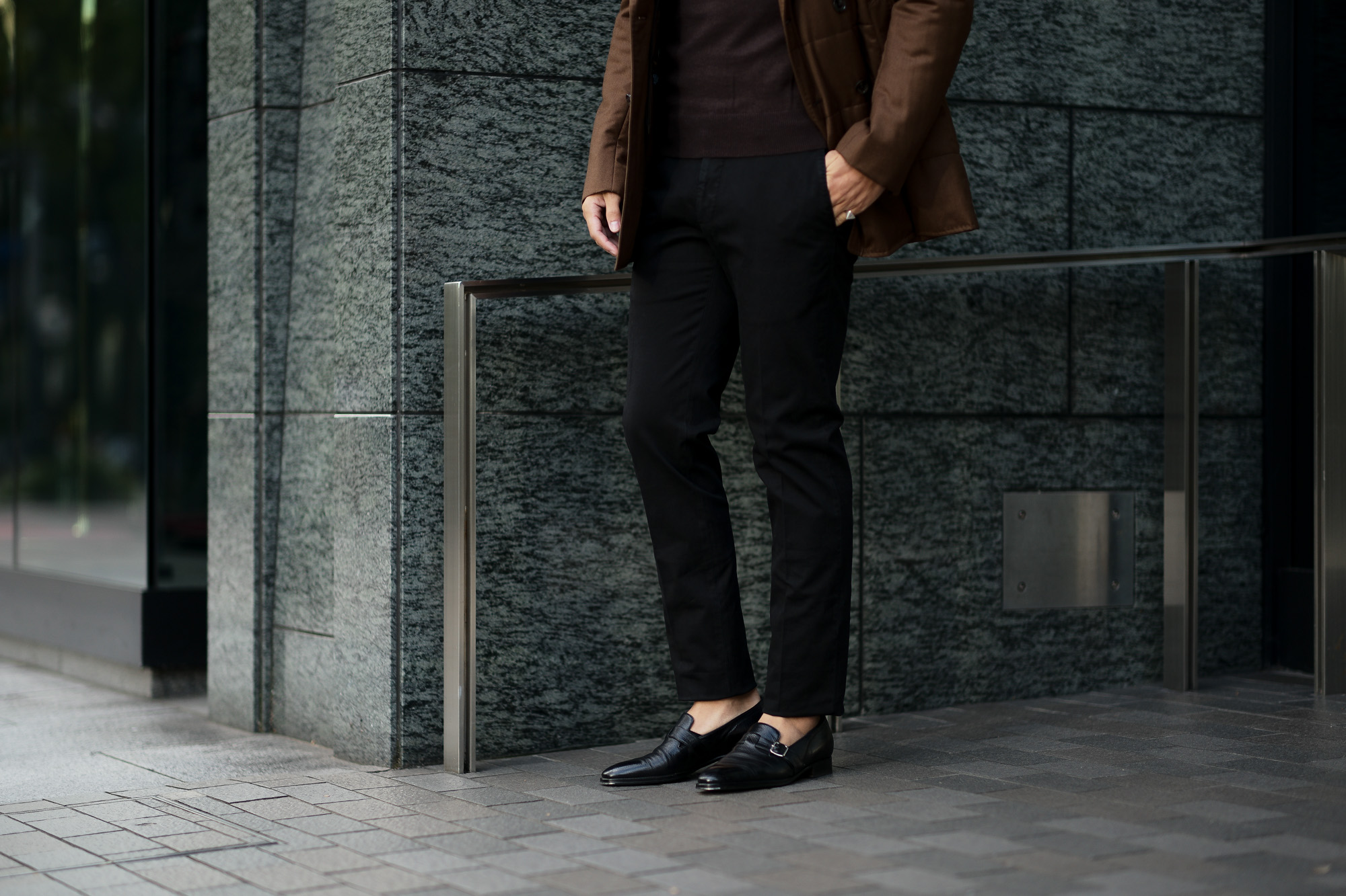 INCOTEX (インコテックス) 1W0N35 SLIM FIT GARMENT DYED COMFORT CHINO コットン ストレッチ スラックス BLACK (ブラック・990) 2020秋冬新作 【入荷しました】【フリー分発売開始】 Alto e Diritto altoediritto アルトエデリット 愛知　名古屋 チノスラックス チノパンツ