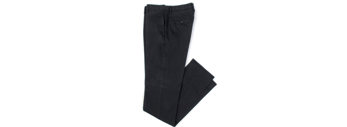 INCOTEX (インコテックス) 1W0N35 SLIM FIT GARMENT DYED COMFORT CHINO コットン ストレッチ スラックス BLACK (ブラック・990) 2020秋冬新作 【入荷しました】【フリー分発売開始】 Alto e Diritto altoediritto アルトエデリット 愛知　名古屋 チノスラックス チノパンツ