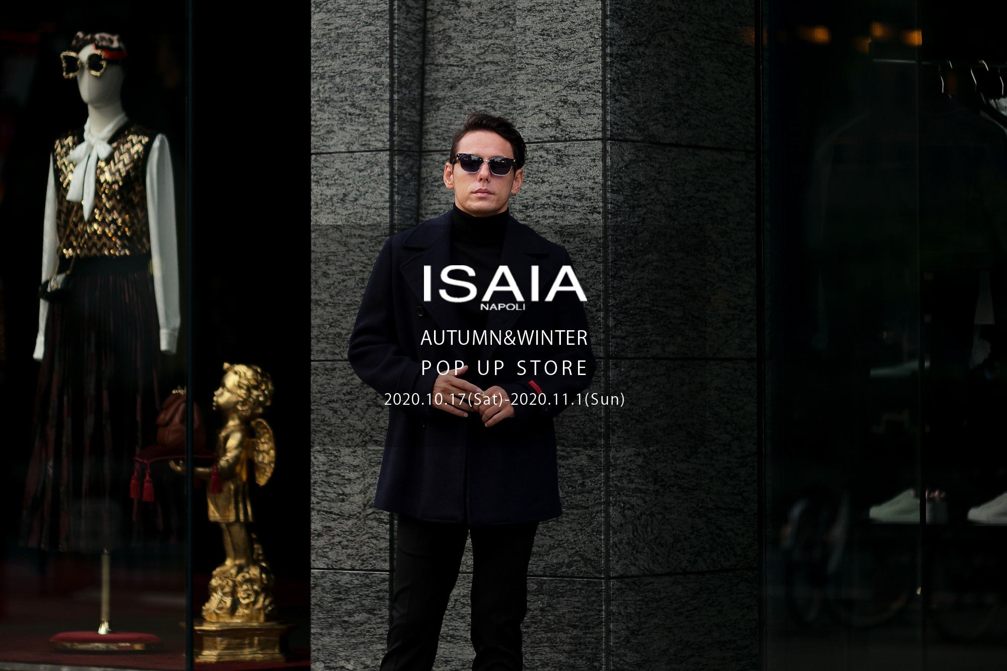 【美品】　ISAIA イザイア　44 L コート ISAIA (イザイア) PORTOFINO Mouton Coat (ポルトフィーノ