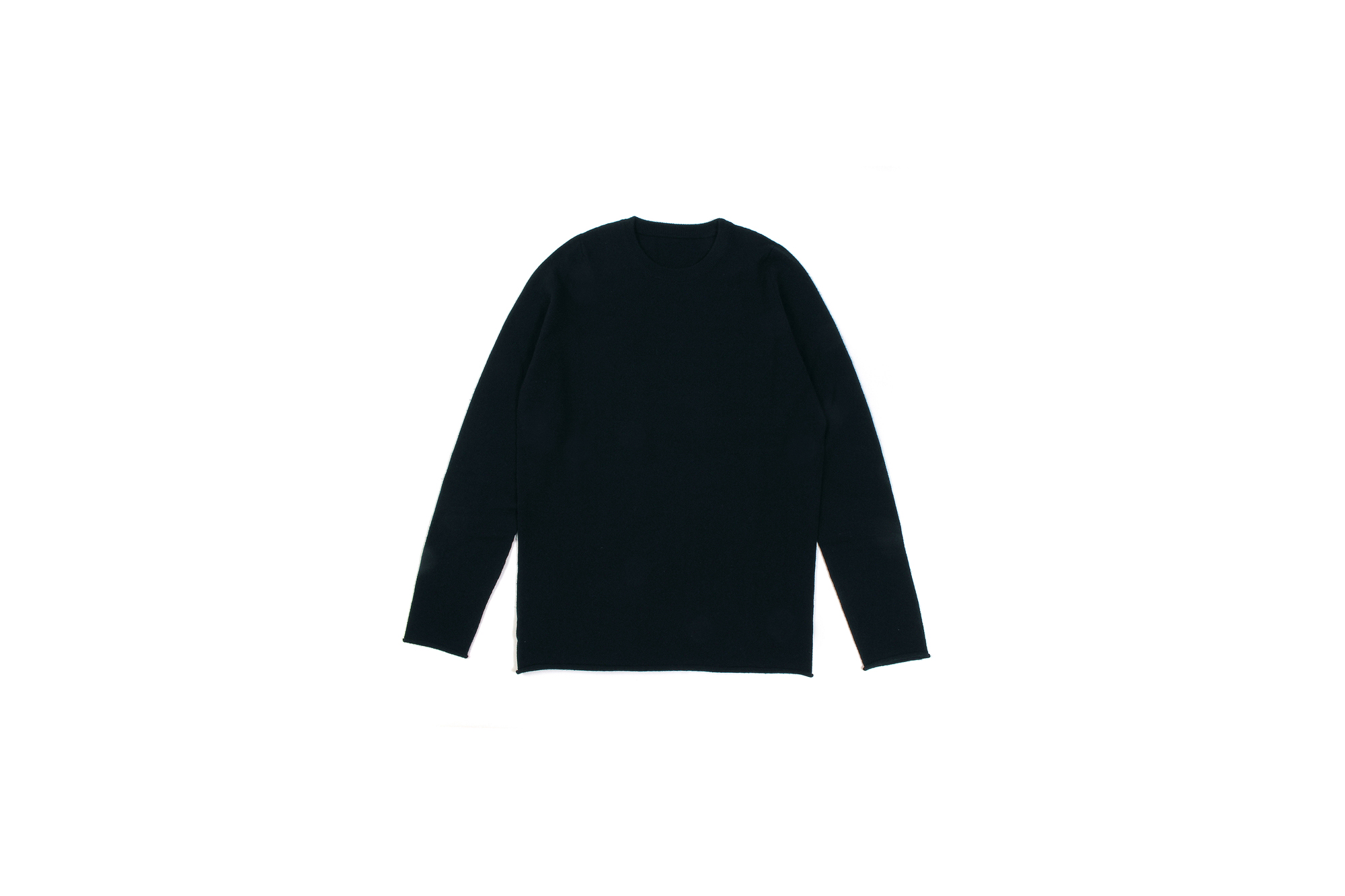 lucien pellat-finet(ルシアン ペラフィネ) Cashmere Crew Neck Sweater カシミア クルーネック セーター BLACK (ブラック) made in scotland (スコットランド製) 2020 春夏新作 愛知 名古屋 altoediritto アルトエデリット lucienpellatfinet インターシャ 無地