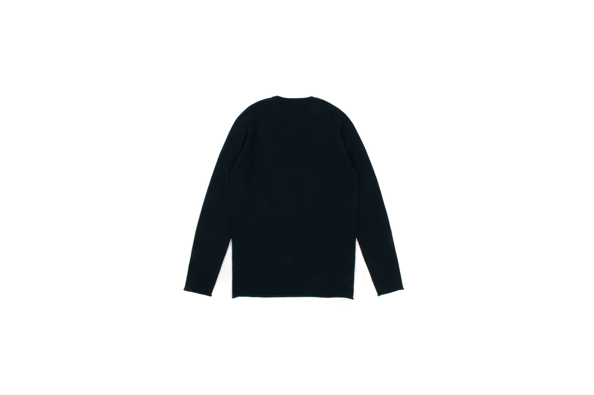 lucien pellat-finet(ルシアン ペラフィネ) Cashmere Crew Neck Sweater カシミア クルーネック セーター BLACK (ブラック) made in scotland (スコットランド製) 2020 春夏新作 愛知 名古屋 altoediritto アルトエデリット lucienpellatfinet インターシャ 無地