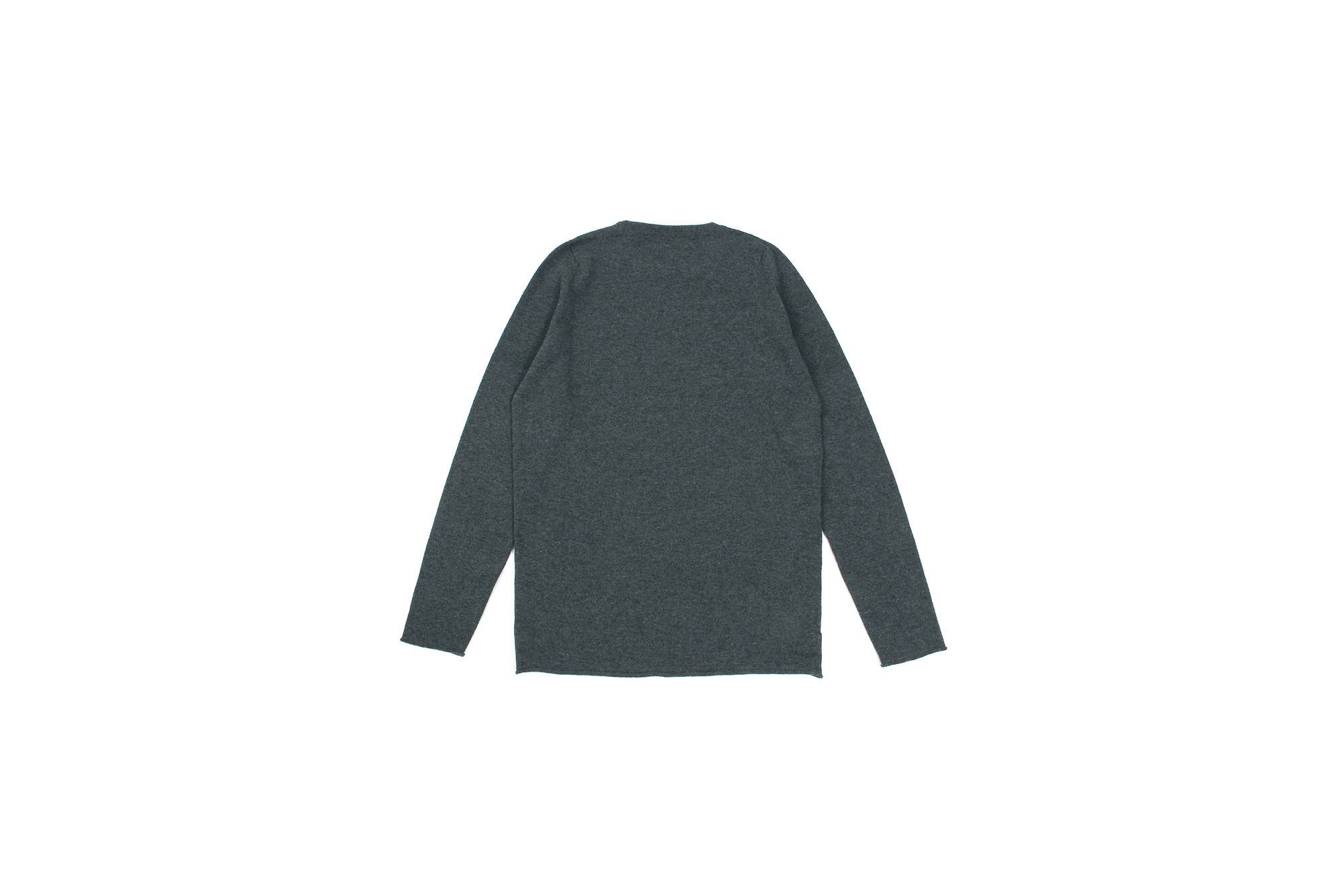 lucien pellat-finet(ルシアン ペラフィネ) Cashmere Crew Neck Sweater カシミア クルーネック セーター DERBY GREY (チャコールグレー) made in scotland (スコットランド製) 2020 春夏新作 愛知 名古屋 altoediritto アルトエデリット lucienpellatfinet インターシャ 無地